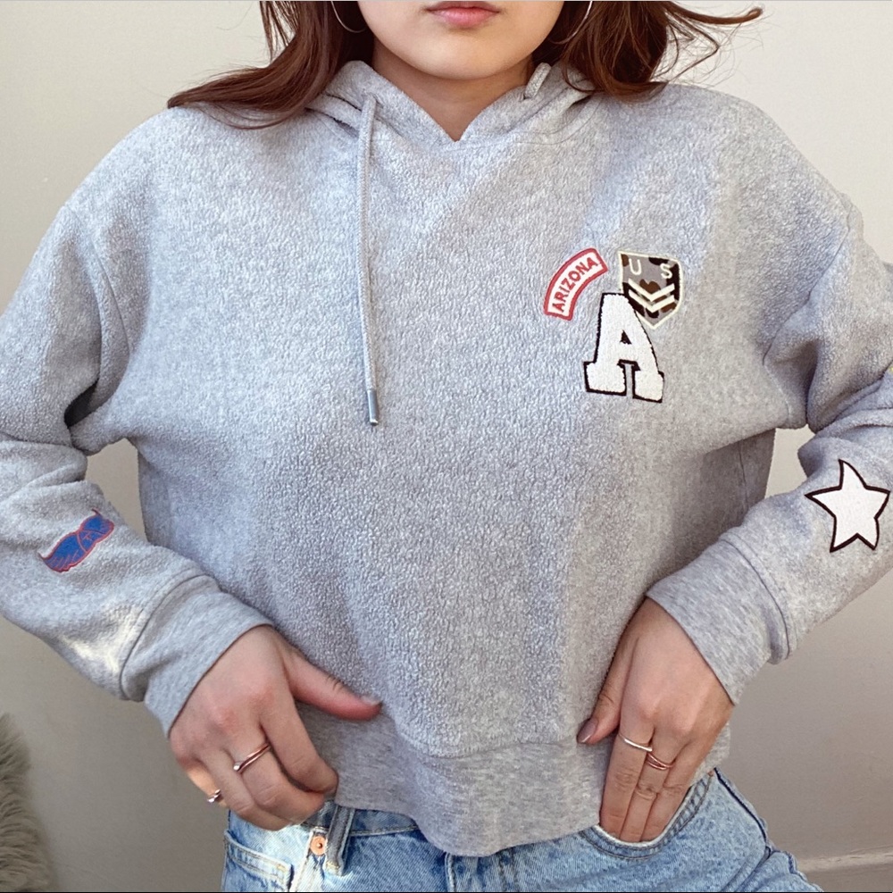 Topshop Cropped Hoodie